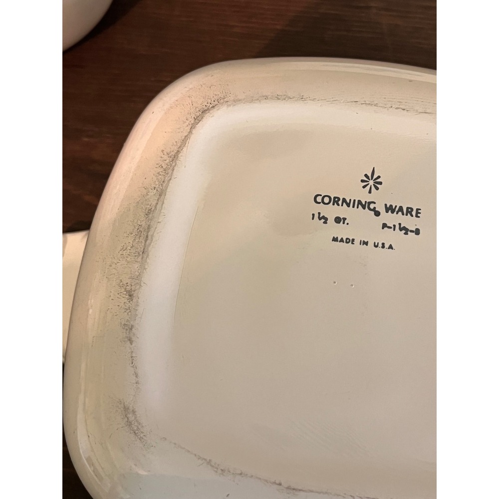 Lot of 4 Corning Ware Cornflower Blue White Baking Dishes - Picture 6 of 11